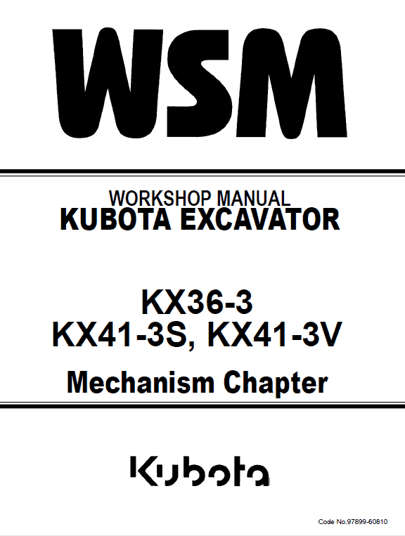 Kubota KX36-3, KX41-3S, KX41-3V Excavator Workshop Manual PDF manual preview page 744
