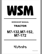 Kubota M7-132, M7-152, M7-172 Tractor Workshop Repair Manual PDF service repair manual cover