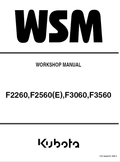 Kubota F2260, F2560, F2560E, F3060, F3560 Front Mower Workshop Service Manual PDF service repair manual cover