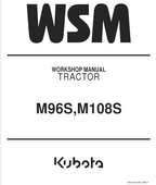 Kubota M96S, M108S Tractor Workshop Repair Manual PDF service repair manual cover