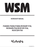 Kubota F2690, F2690E, F3990 Front Mower Workshop Manual PDF service repair manual cover