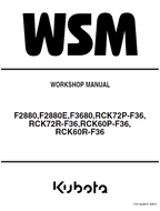 Kubota F2880, F2880E, F3680 Front Mower Workshop Service Manual PDF service repair manual cover