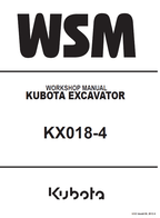 Kubota K018-4 Excavator Workshop Service Manual PDF service repair manual cover
