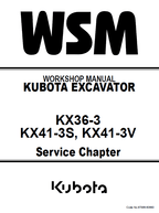 Kubota KX36-3, KX41-3S, KX41-3V Excavator Workshop Manual PDF service repair manual cover
