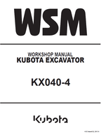Kubota KX040-4 Excavator Workshop Service Manual PDF service repair manual cover