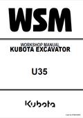Kubota U35, U35-3 Excavator Workshop Service Manual PDF service repair manual cover