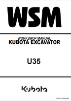 Kubota U35, U35-3 Excavator Workshop Service Manual PDF service repair manual cover