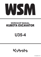Kubota U35-4 Excavator Workshop Service Manual PDF service repair manual cover