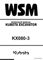 Kubota KX080-3 Excavator Workshop Service Manual PDF service repair manual cover