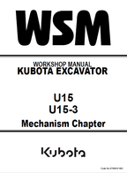 Kubota U15, U15-3 Excavator Workshop Manual PDF service repair manual cover