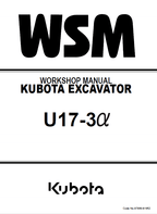 Kubota U17-3a Excavator Workshop Service Manual PDF service repair manual cover