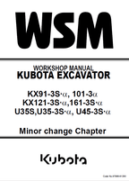 Kubota U35S, US35-3S, US45-3S Excavator Workshop Manual PDF service repair manual cover