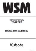 Kubota B1220, B1620, B1820 Tractor Workshop Manual PDF service repair manual cover