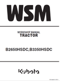 Kubota B2650HSDC, B3350HSDC Workshop Service Manual PDF service repair manual cover