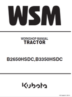 Kubota B2650HSDC, B3350HSDC Workshop Service Manual PDF service repair manual cover