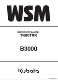 Kubota B3000, B3000-AUS Tractor Workshop Service Manual PDF service repair manual cover