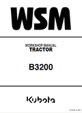 Kubota B3200 Tractor Workshop Service Manual PDF service repair manual cover