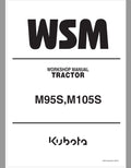 Kubota M95S, M105S Tractor Workshop Repair Manual PDF service repair manual cover