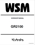 Kubota GR2100 Lawn Mower Workshop Manual PDF service repair manual cover