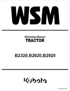 Kubota B2320, B2620, B2920 Tractor Workshop Service Manual PDF service repair manual cover