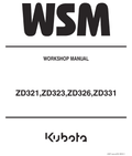 Kubota ZD321, ZD323, ZD326, ZD331 Mower Workshop Service Manual PDF service repair manual cover
