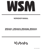 Kubota ZD321, ZD323, ZD326, ZD331 Mower Workshop Service Manual PDF service repair manual cover