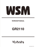 Kubota GR2110, GR2010G Lawn Mower Workshop Repair Manual PDF service repair manual cover