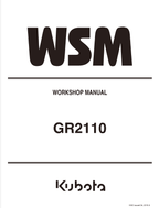 Kubota GR2110, GR2010G Lawn Mower Workshop Repair Manual PDF service repair manual cover