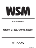 Kubota G1700, G1800, G1900, G2000 Lawn Mower Workshop Repair Manual PDF service repair manual cover
