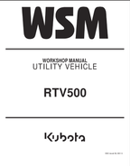 Kubota RTV500 Utility Vehicle Workshop Service Manual PDF service repair manual cover