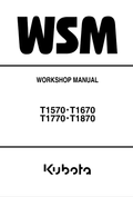 Kubota T1570, T1670, T1770, T1870 Tractor Mower Workshop Service Manual PDF service repair manual cover