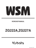 Kubota ZG222A, ZG227A Mower Workshop Service Manual PDF service repair manual cover