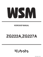 Kubota ZG222A, ZG227A Mower Workshop Service Manual PDF service repair manual cover