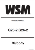 Kubota G23-2, G26-2 Mowers Service Manual PDF service repair manual cover