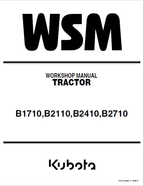 Kubota B1710, B1710D, B2110, B2110D, B2110DB, B2110HDB Tractor Manual PDF service repair manual cover