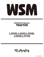 Kubota L3240, L3540, L4240, L5040, L5240, L5740 Tractors Service Manual PDF service repair manual cover