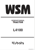 Kubota L4100 Tractor Service Manual PDF service repair manual cover