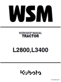 Kubota L2800, L3400 Tractor Workshop Service Manual PDF service repair manual cover