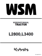 Kubota L2800, L3400 Tractor Workshop Service Manual PDF service repair manual cover