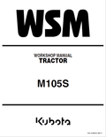 Kubota M105S Tractor Service Manual PDF service repair manual cover