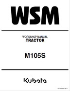 Kubota M105S Tractor Service Manual PDF service repair manual cover