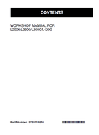 Kubota L2900, L3300, L3600, L4200 Tractor Workshop Manual PDF service repair manual cover