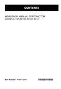 Kubota L3010, L3410, L3710, L4310, L4610 Tractor Workshop Manual PDF service repair manual cover