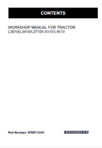 Kubota L3010, L3410, L3710, L4310, L4610 Tractor Workshop Manual PDF service repair manual cover