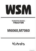 Kubota M6060, M7060 Tractor Service Manual PDF service repair manual cover