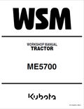 Kubota ME5700 Tractor Workshop Service Manual PDF service repair manual cover