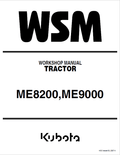 Kubota ME8200, ME9000 Tractor Workshop Service Manual PDF service repair manual cover