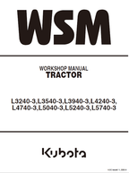 Kubota L3240-3, L3540-3, L3940-3, L4240-3 Tractor Workshop Manual PDF service repair manual cover