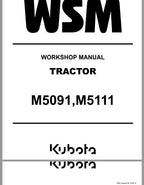Kubota M5091, M5111 Tractor Workshop Repair Manual PDF service repair manual cover