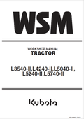 Kubota L3540-II, L4240-II, L5040-II, L5240-II, L5740-II Tractor Service Manual PDF service repair manual cover